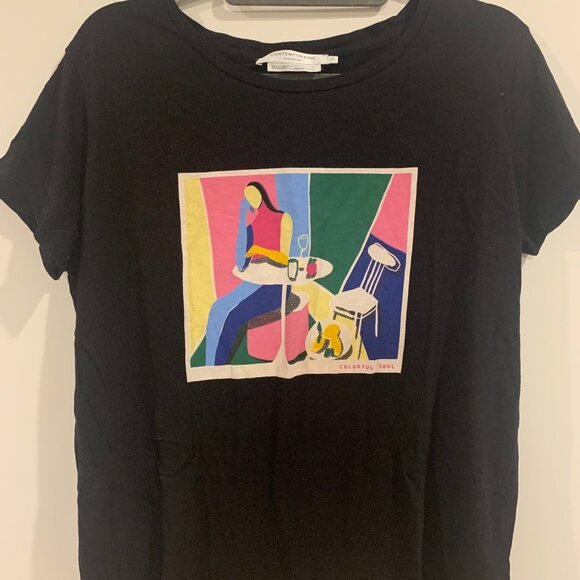 NWOT Simons black graphic tee - Picture 1 of 3